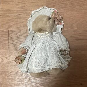 Avon Cream Teddy Bear with Lace Outfit